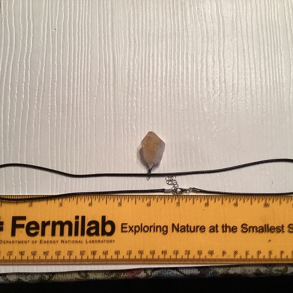 NEW!! REAL Natural Citrine Quartz Pendant Necklace 24” - Picture 4 of 7